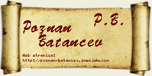 Poznan Batančev vizit kartica